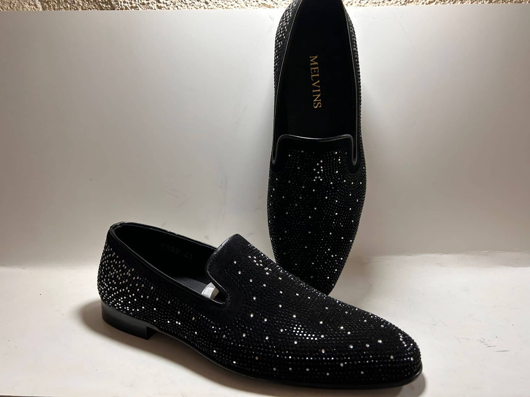 Black Crystal Ice Loafers