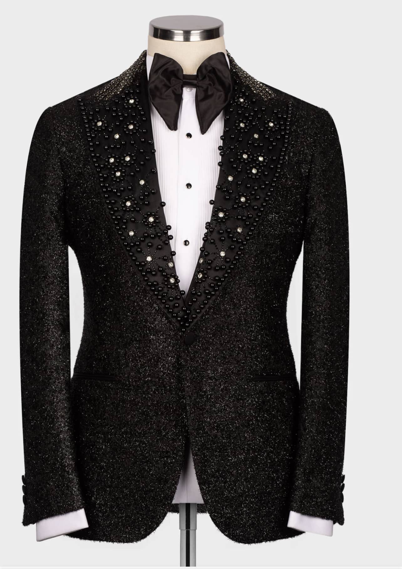 Black Crystal Studded