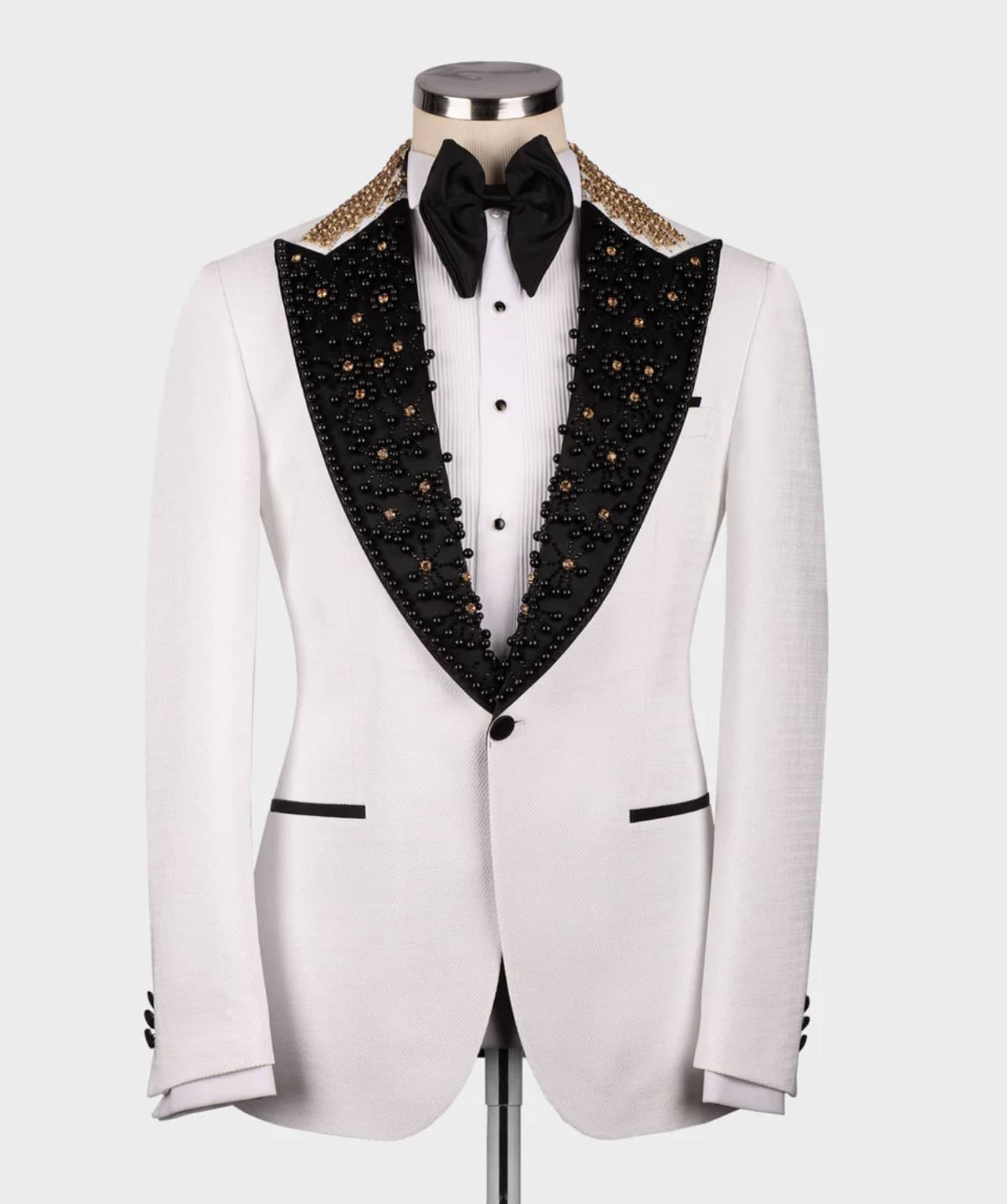 Gold Crystal Studded Tuxedo