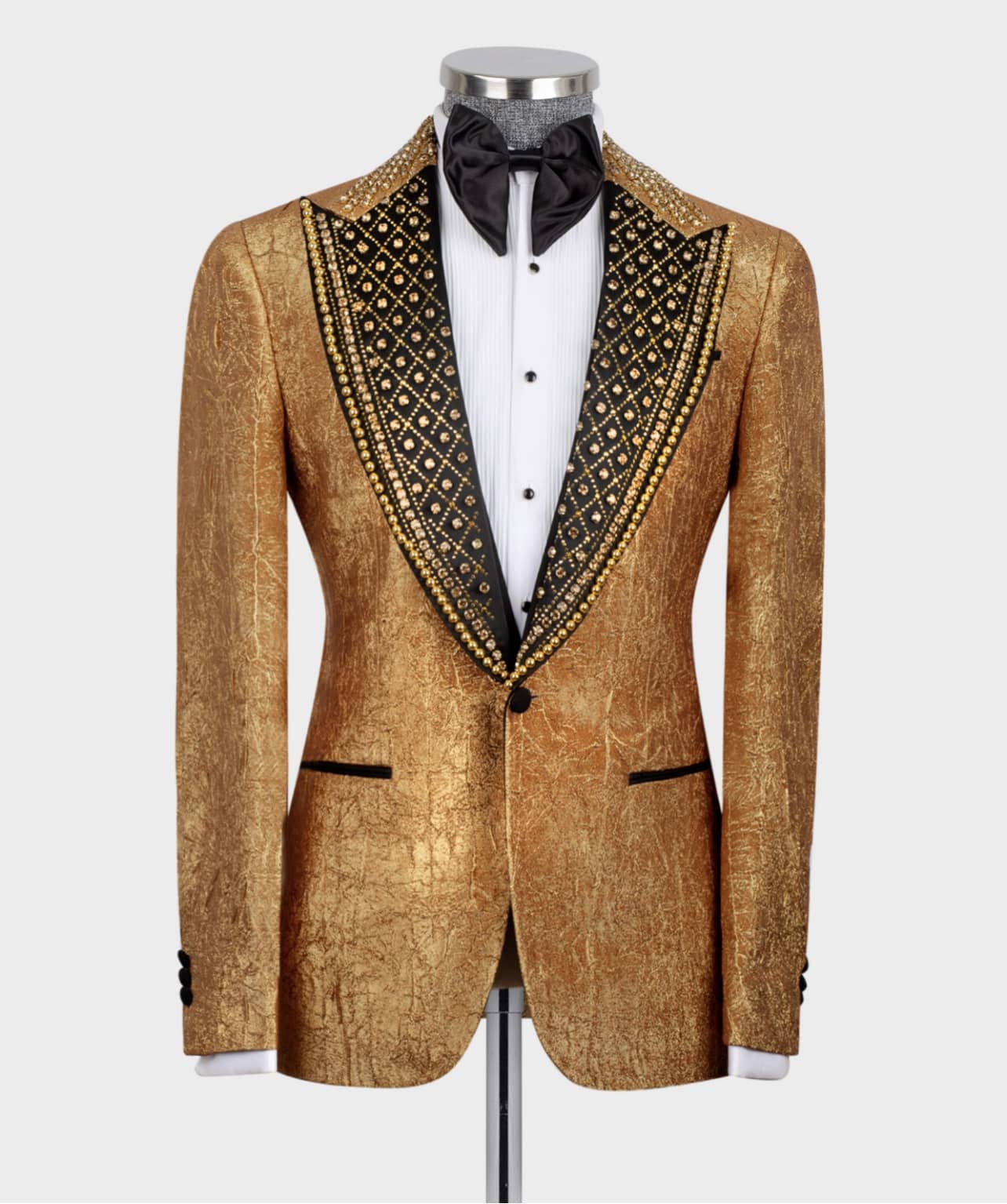 Gold Studded Crystal Tuxedo